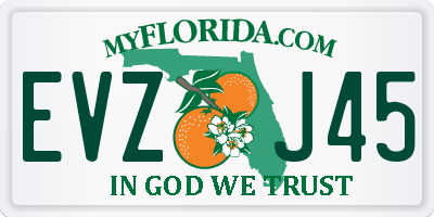 FL license plate EVZJ45