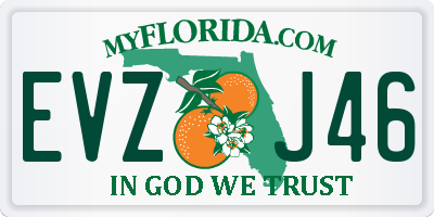 FL license plate EVZJ46