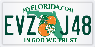 FL license plate EVZJ48