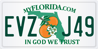 FL license plate EVZJ49