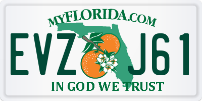 FL license plate EVZJ61