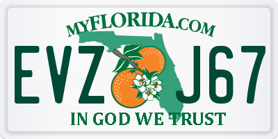FL license plate EVZJ67