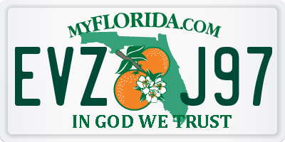 FL license plate EVZJ97
