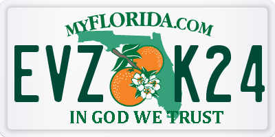 FL license plate EVZK24