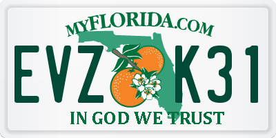 FL license plate EVZK31