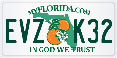 FL license plate EVZK32