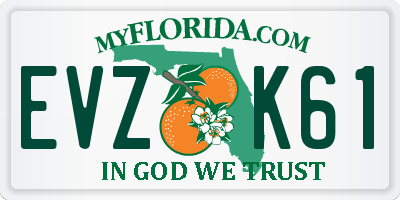 FL license plate EVZK61