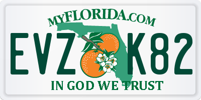FL license plate EVZK82
