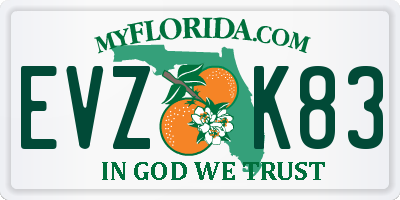 FL license plate EVZK83