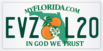 FL license plate EVZL20