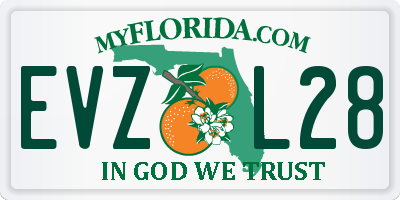 FL license plate EVZL28