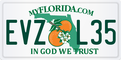 FL license plate EVZL35