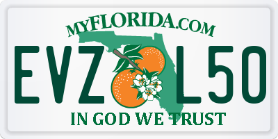 FL license plate EVZL50