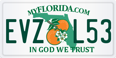 FL license plate EVZL53