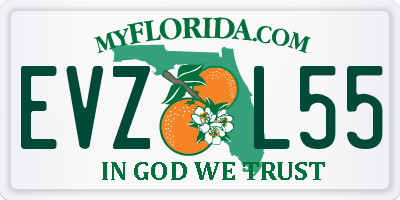 FL license plate EVZL55