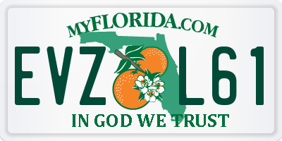 FL license plate EVZL61