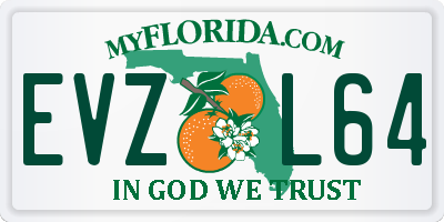 FL license plate EVZL64