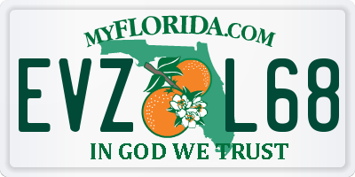 FL license plate EVZL68