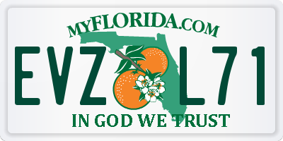 FL license plate EVZL71