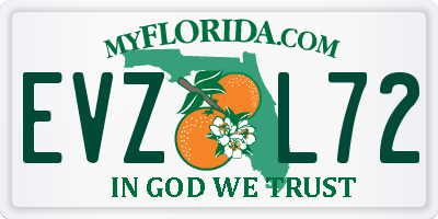 FL license plate EVZL72