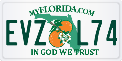 FL license plate EVZL74