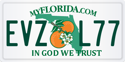 FL license plate EVZL77