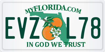 FL license plate EVZL78