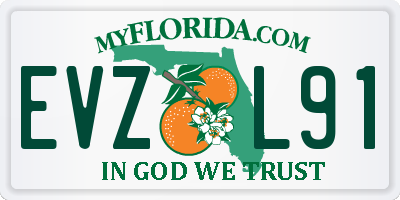 FL license plate EVZL91