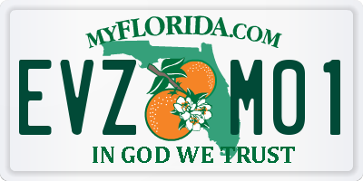 FL license plate EVZM01