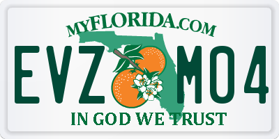FL license plate EVZM04