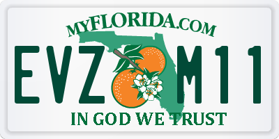 FL license plate EVZM11