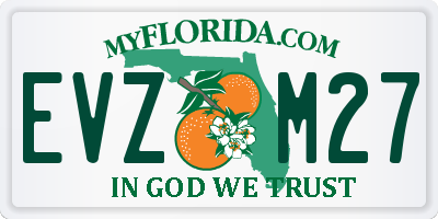 FL license plate EVZM27