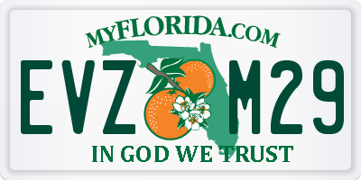 FL license plate EVZM29