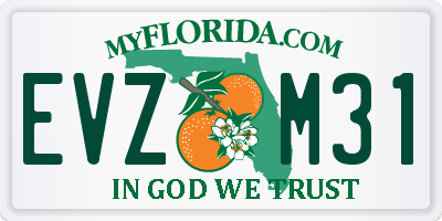 FL license plate EVZM31