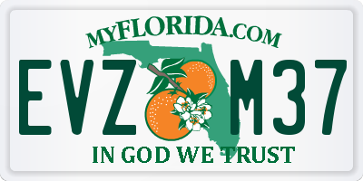FL license plate EVZM37