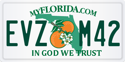 FL license plate EVZM42