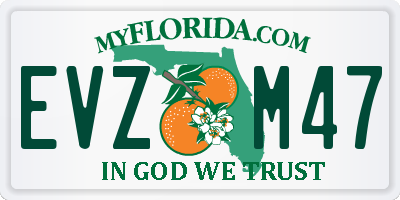 FL license plate EVZM47