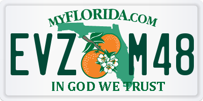 FL license plate EVZM48