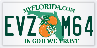 FL license plate EVZM64