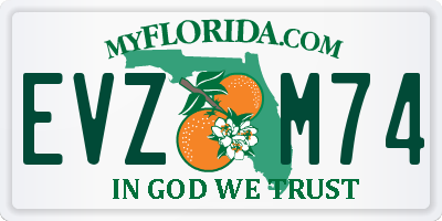 FL license plate EVZM74