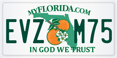 FL license plate EVZM75
