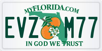 FL license plate EVZM77