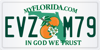 FL license plate EVZM79