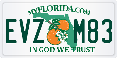 FL license plate EVZM83