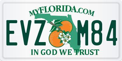 FL license plate EVZM84