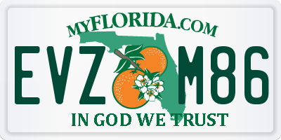 FL license plate EVZM86