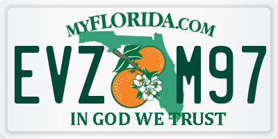 FL license plate EVZM97