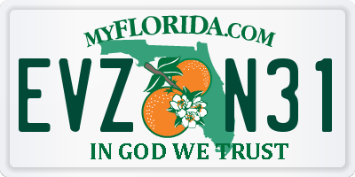 FL license plate EVZN31