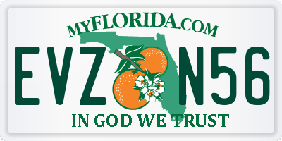 FL license plate EVZN56