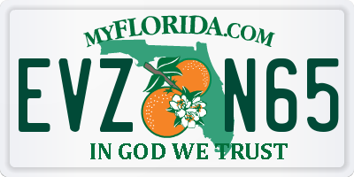 FL license plate EVZN65